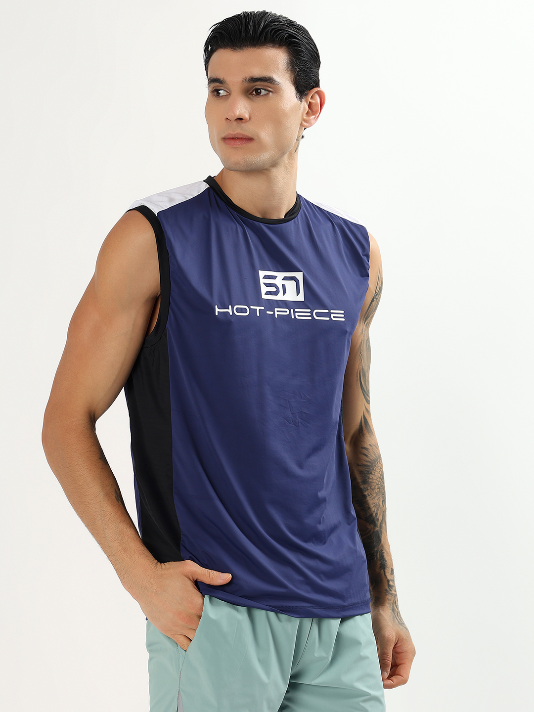 T-Shirts Sleeveless Round Neck Nylon Spandex 9048